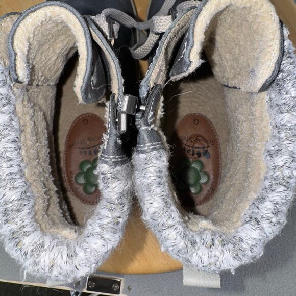 Spring Step Karlene Side Zip Lace-Up Gray Ankle Boots Women’s Size 40/ 10 US - Picture 6 of 8